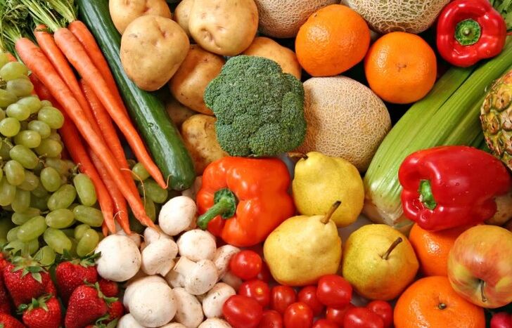 Verduras e froitas